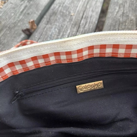 Vintage Calocho Famous Mexican Artist Hand Painted Handbag Citrus Fruits Purse - Picture 9 of 11